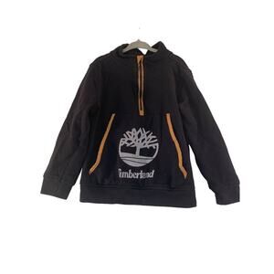 TIMBERLAND Boy's Black/Tan 1/4 Zip Pullover Sweatshirt / Size: 6